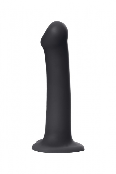Черный фаллос на присоске Silicone Bendable Dildo L - 19 см. - Strap-on-me - купить с доставкой в Нальчике
