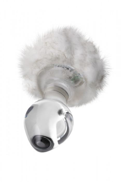 Стеклянная анальная втулка с хвостиком - 9,5 см. - Sexus - купить с доставкой в Нальчике