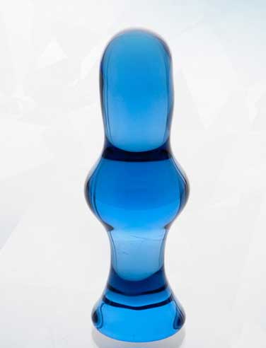 Голубая стеклянная анальная втулка - 12 см. - Sexus в Нальчике Голубая стеклянная анальная втулка - 12 см. - Sexus