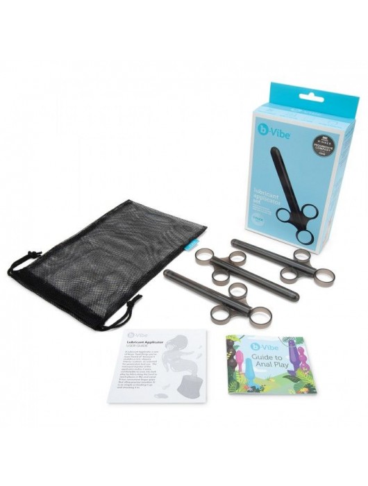 Набор из 3 черных шприцев для лубриканта - b-Vibe - купить с доставкой в Нальчике