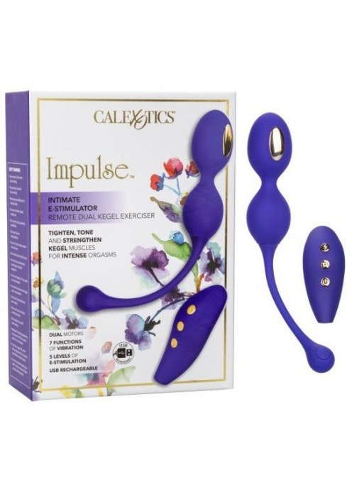 Фиолетовые виброшарики с электростимуляцией Impulse Intimate E-Stimulator Dual Kegel - California Exotic Novelties - купить с доставкой в Нальчике