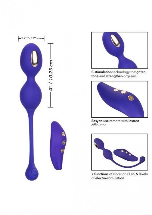 Фиолетовые виброшарики с электростимуляцией Impulse Intimate E-Stimulator Dual Kegel - California Exotic Novelties - купить с доставкой в Нальчике