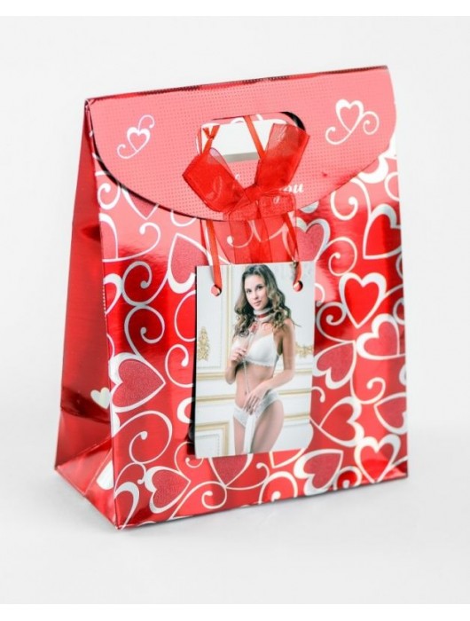 Бело-красный ошейник из натуральной кожи с нежным мехом - БДСМ Арсенал - купить с доставкой в Нальчике