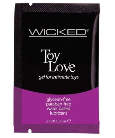 Лубрикант на водной основе для использования с игрушками WICKED Toy Love - 3 мл. - Wicked - купить с доставкой в Нальчике