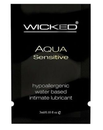 Мягкий лубрикант на водной основе WICKED AQUA Sensitive - 3 мл. - Wicked - купить с доставкой в Нальчике