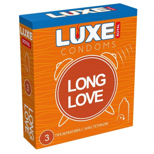 Презервативы с продлевающим эффектом LUXE Royal Long Love - 3 шт. - Luxe - купить с доставкой в Нальчике