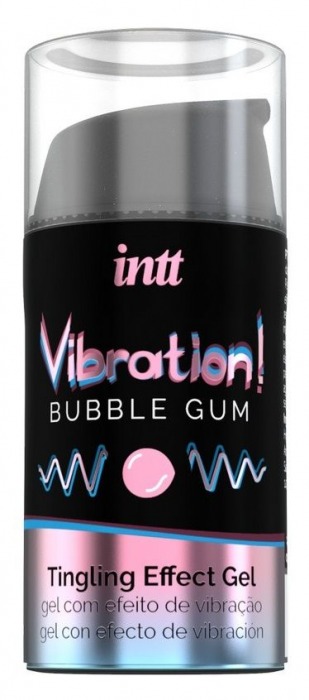 Жидкий интимный гель с эффектом вибрации Vibration! Bubble Gum - 15 мл. - INTT - купить с доставкой в Нальчике