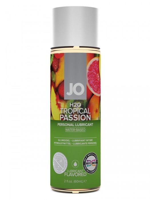 Лубрикант на водной основе с ароматом тропических фруктов JO Flavored Tropical Passion - 60 мл. - System JO - купить с доставкой в Нальчике