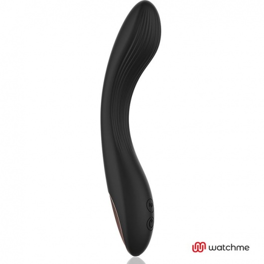 Черный вибратор с пультом-часами Anne s Desire Curve G-Spot Vibe Wireless Watchme - 20,5 см. - DreamLove