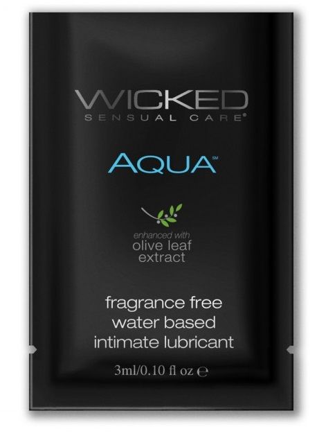 Легкий лубрикант на водной основе с алое Wicked Aqua - 3 мл. - Wicked - купить с доставкой в Нальчике