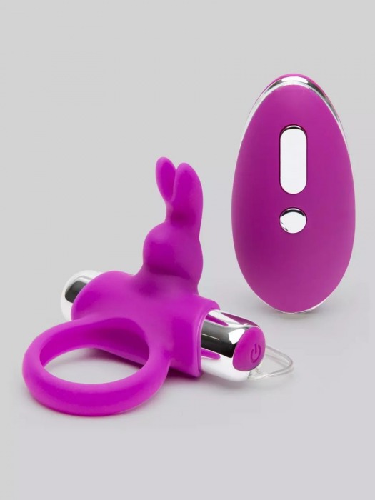 Лиловое виброкольцо с пультом ДУ Remote Control Cock Ring - Happy Rabbit - в Нальчике купить с доставкой