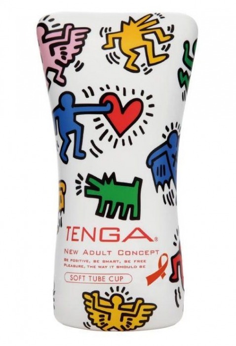 Мастурбатор-туба Keith Haring Soft Tube CUP - Tenga - в Нальчике купить с доставкой