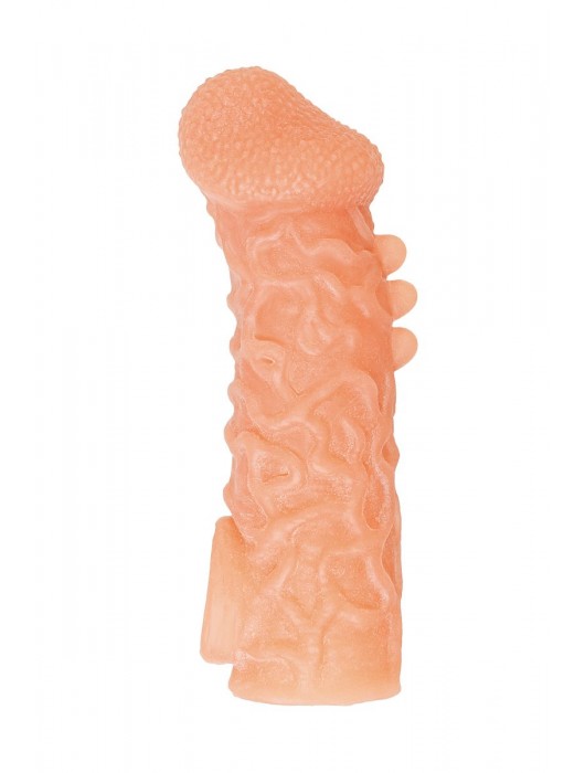 Телесная закрытая насадка с шершавой головкой Cock Sleeve Size S - 13,8 см. - KOKOS - в Нальчике купить с доставкой