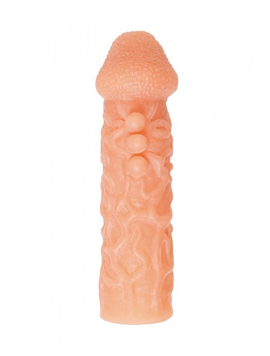 Телесная закрытая насадка с шершавой головкой Cock Sleeve Size S - 13,8 см. - KOKOS - в Нальчике купить с доставкой