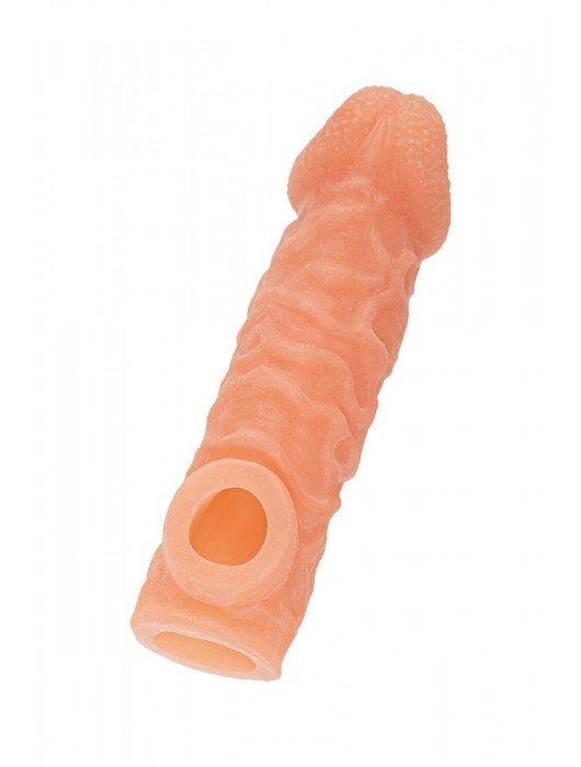 Телесная закрытая насадка с шершавой головкой Cock Sleeve Size S - 13,8 см. - KOKOS - в Нальчике купить с доставкой