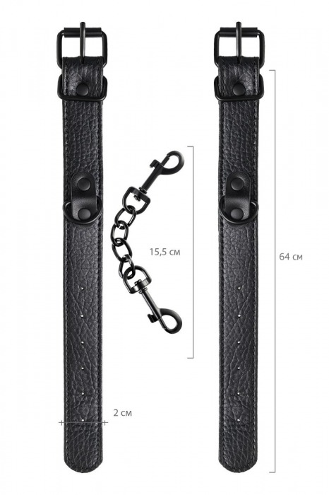 Узкие черные наручники на сцепке - ToyFa - купить с доставкой в Нальчике Узкие черные наручники на сцепке - ToyFa - купить с доставкой в Нальчике