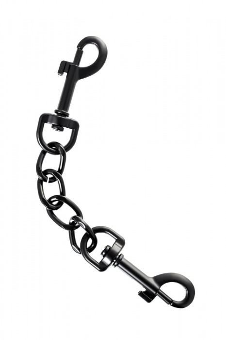 Узкие черные наручники на сцепке - ToyFa - купить с доставкой в Нальчике Узкие черные наручники на сцепке - ToyFa - купить с доставкой в Нальчике