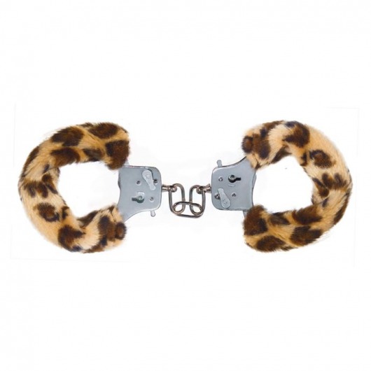 Наручники с леопардовым мехом Furry Fun Cuffs Leopard - Toy Joy - купить с доставкой в Нальчике