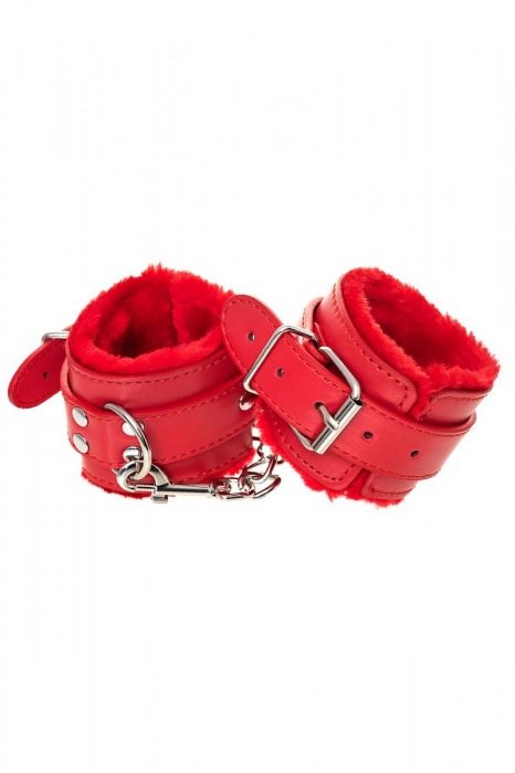 Красные наручники Anonymo из искусственной кожи - ToyFa - купить с доставкой в Нальчике