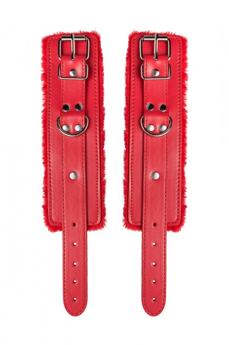 Красные наручники Anonymo из искусственной кожи - ToyFa - купить с доставкой в Нальчике