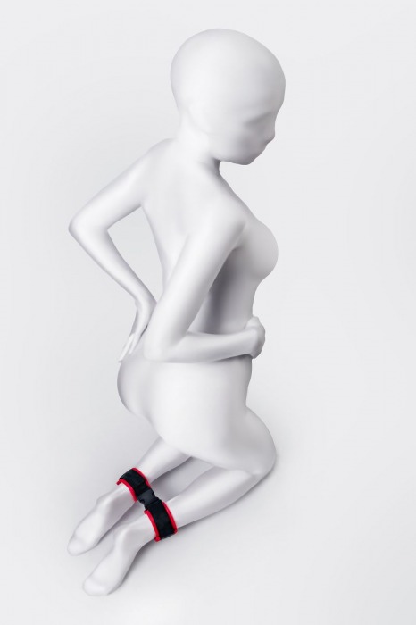 Красно-черные велюровые оковы Anonymo - ToyFa - купить с доставкой в Нальчике