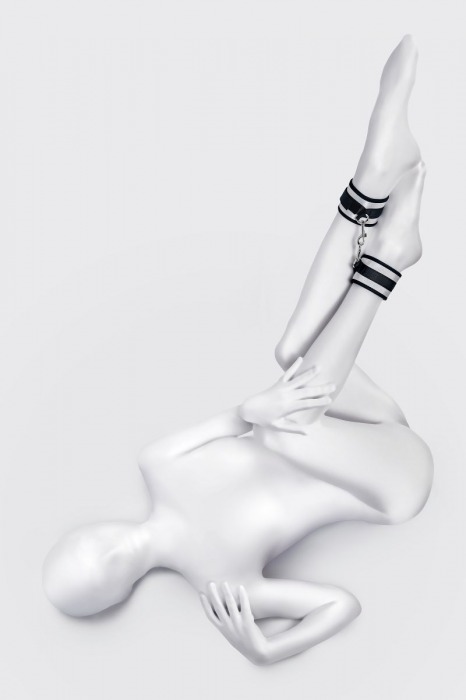 Серебристо-черные оковы Anonymo - ToyFa - купить с доставкой в Нальчике