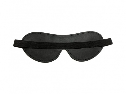Черная лаковая маска на глаза из эко-кожи - БДСМ Арсенал - купить с доставкой в Нальчике