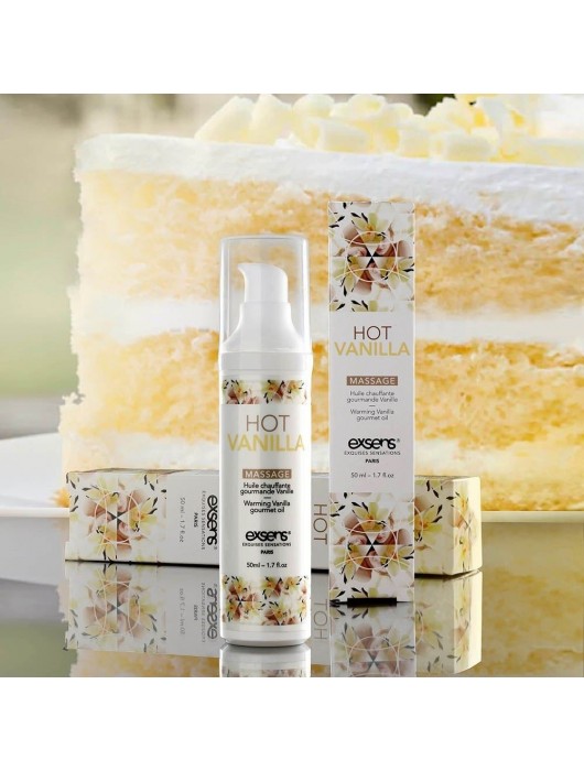 Разогревающее массажное масло с ароматом ванили Gourmet Hot Vanilla - 50 мл. - Exsens - купить с доставкой в Нальчике