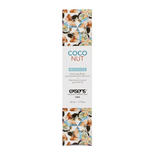 Разогревающее массажное масло с ароматом кокоса Gourmet Coconut - 50 мл. - Exsens - купить с доставкой в Нальчике