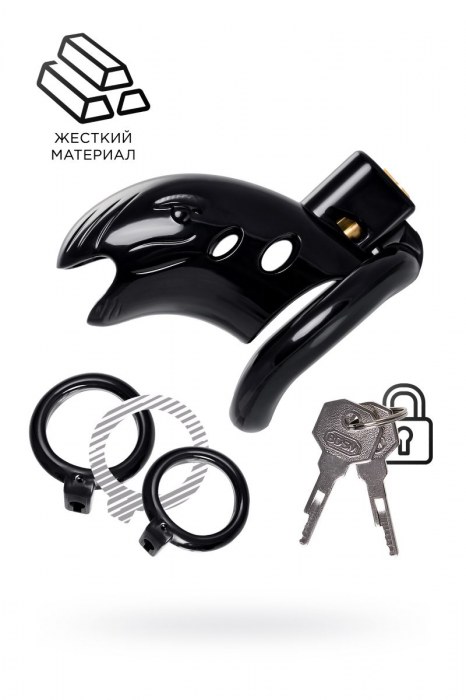 Черный мужской пояс верности из пластика - ToyFa - купить с доставкой в Нальчике