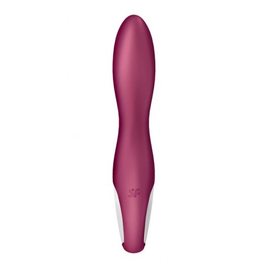 Малиновый вибромассажер для стимуляции G-точки Heated Thrill - 20,6 см. - Satisfyer