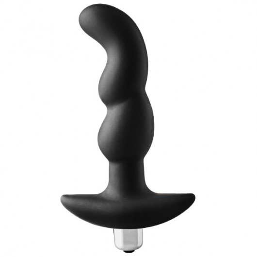 Черная вибропробка для простаты FantASStic Vibrating Prostate Plug - 14,5 см. - Dream Toys - в Нальчике купить с доставкой