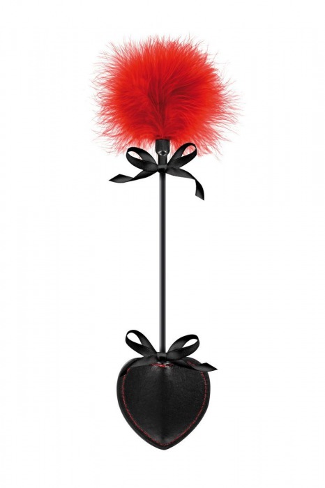 Стек с пуховкой Sweet Caress Feather Whip - 44 см. - Sweet Caress - купить с доставкой в Нальчике