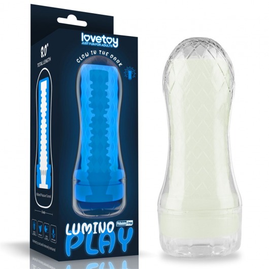 Светящийся в темноте мастурбатор Lumino Play Masturbator Ribbed - Lovetoy - в Нальчике купить с доставкой