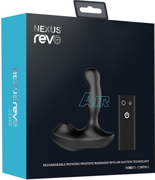 Черный вибратор-ротатор для стимуляции простаты Nexus Revo Air - Nexus Range - в Нальчике купить с доставкой