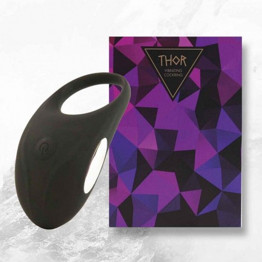 Черное эрекционное виброкольцо Thor Cockring - FeelzToys - в Нальчике купить с доставкой