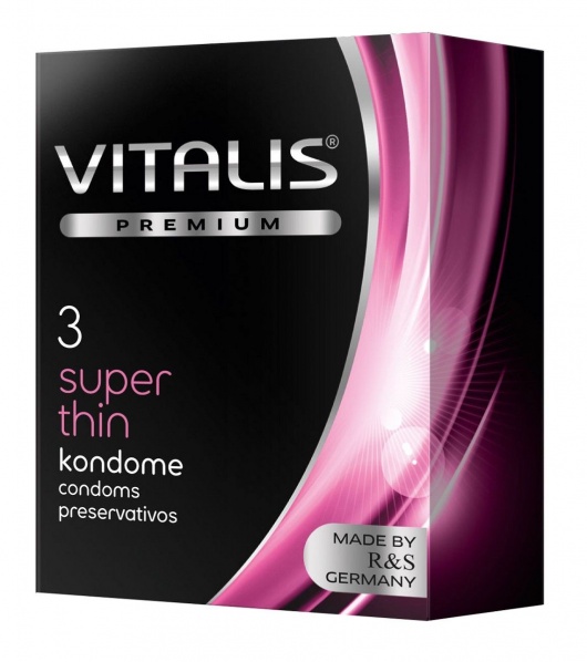 Ультратонкие презервативы VITALIS PREMIUM super thin - 3 шт. - Vitalis - купить с доставкой в Нальчике