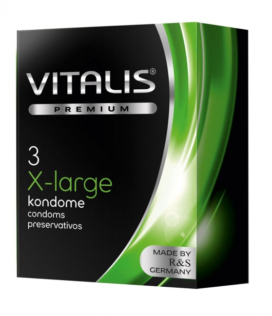 Презервативы увеличенного размера VITALIS PREMIUM x-large - 3 шт. - Vitalis - купить с доставкой в Нальчике