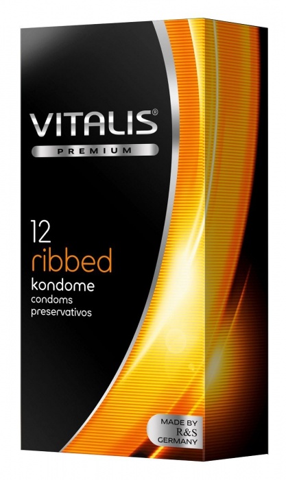 Ребристые презервативы VITALIS PREMIUM ribbed - 12 шт. - Vitalis - купить с доставкой в Нальчике