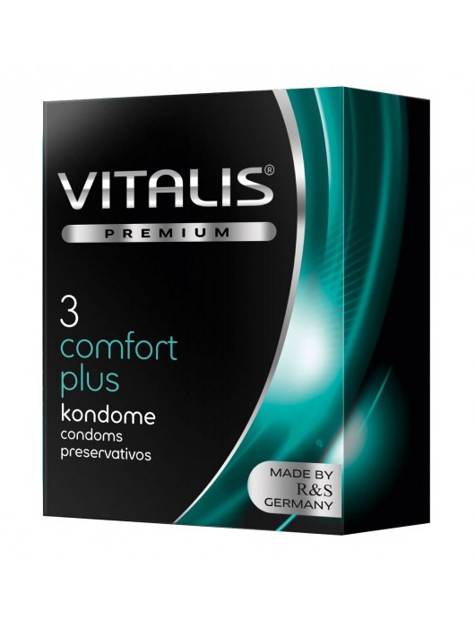 Контурные презервативы VITALIS PREMIUM comfort plus - 3 шт. - Vitalis - купить с доставкой в Нальчике
