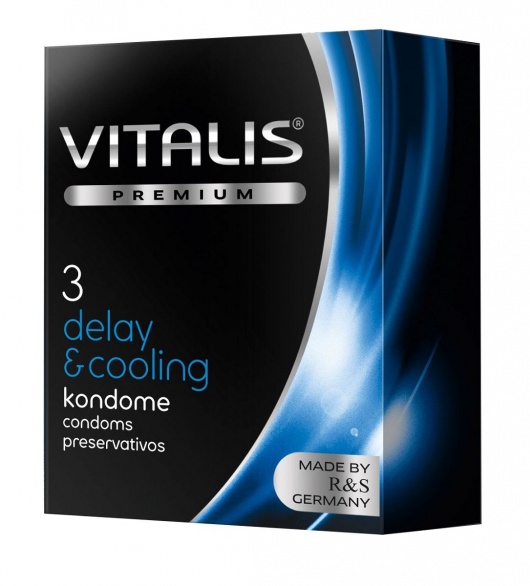 Презервативы VITALIS PREMIUM delay   cooling с охлаждающим эффектом - 3 шт. - Vitalis - купить с доставкой в Нальчике