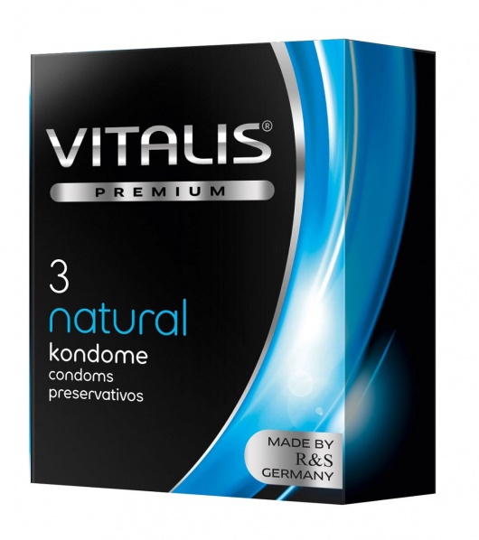 Классические презервативы VITALIS PREMIUM natural - 3 шт. - Vitalis - купить с доставкой в Нальчике