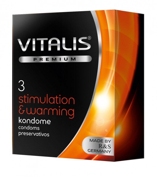 Презервативы VITALIS PREMIUM stimulation   warming с согревающим эффектом - 3 шт. - Vitalis - купить с доставкой в Нальчике