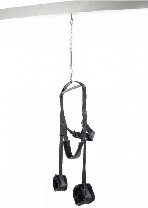 Чёрные секс-качели Spinning Fantasy Swing - Pipedream - купить с доставкой в Нальчике