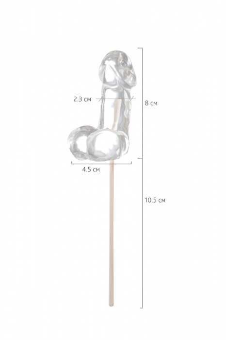 Прозрачный леденец в форме фаллоса со вкусом пина колады - Sosuчki - купить с доставкой в Нальчике