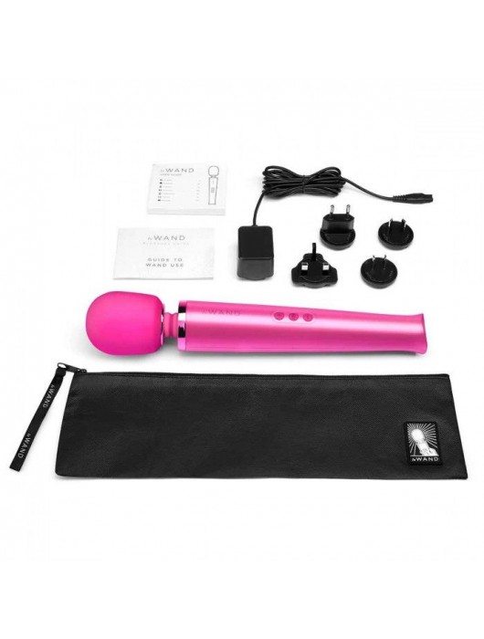 Розовый матовый жезловый вибратор Le Wand с 20 режимами - Le Wand