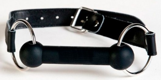 Чёрный кляп-трензель на кожаных ремешках - ToyFa - купить с доставкой в Нальчике