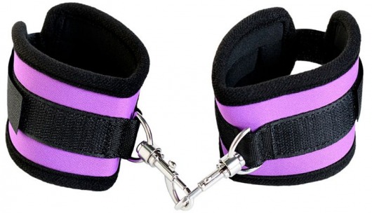 Наручники из неопрена фиолетового цвета - ToyFa - купить с доставкой в Нальчике