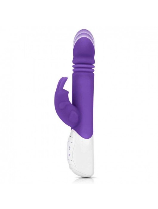Фиолетовый пульсирующий вибромассажер G-Spot Thrusting Rabbit - 24 см. - Rabbit Essentials