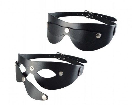 Черная кожаная маска  Новичок - Sitabella - купить с доставкой в Нальчике
